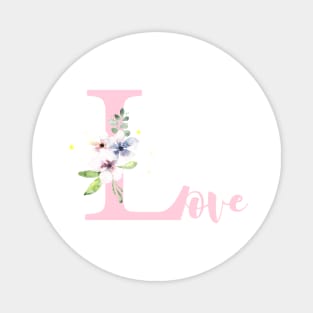 Pink Love Illustration Magnet